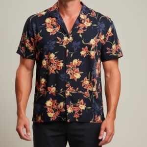 VINTAGE ISLAND TRADERS "Hawiian" Shirt Sz Large